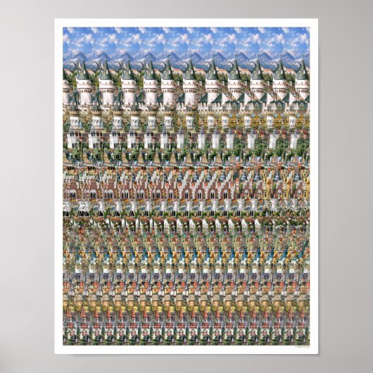 11"x14" "Schloss Neuschwantstein" 3D-Poster Poster (Vorne)