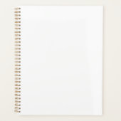 11"x8.5" Gold Spiral Soft Cover Notebook Notepad Planer (Vorderseite)