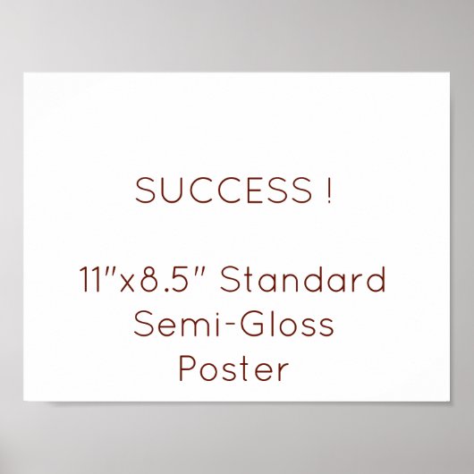 11"x8,5" Standard-Halbglanzposter Poster (Vorne)