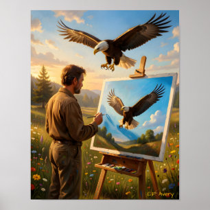 11 X 14 Downloadbar Der Künstler Adler Poster