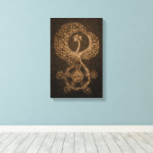 11 x 17 Bronze Abstrakt Phoenix Leinwanddruck (Insitu (Holzboden))