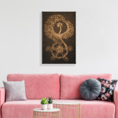 11 x 17 Bronze Abstrakt Phoenix Leinwanddruck (Insitu (Wohnzimmer))