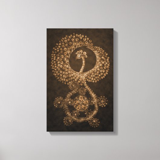 11 x 17 Bronze Abstrakt Phoenix Leinwanddruck (Vorderseite)