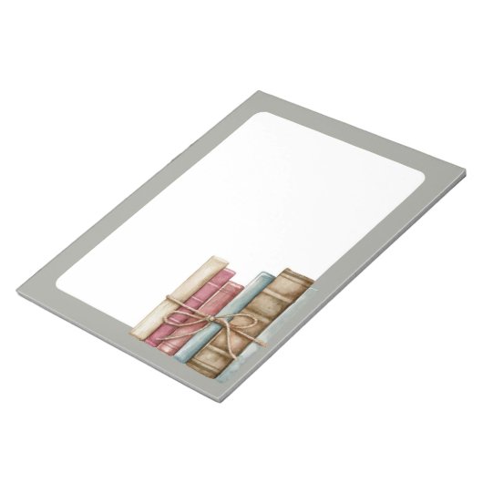 11" x 8,5" Graues Book Notepad Notizblock (angewinkelt)