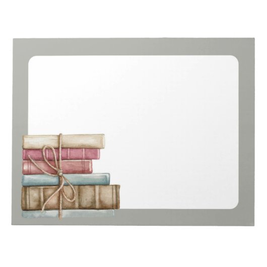 11" x 8,5" Graues Book Notepad Notizblock (Vorderseite)