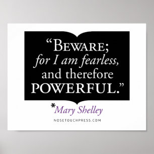11" x 8,5", Mary Shelley Quote Poster (Matte)