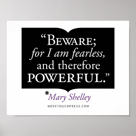 11" x 8,5", Mary Shelley Quote Poster (Matte) (Vorne)