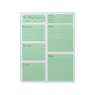 11" x 8.5" Notepad - 40 pages Notizblock