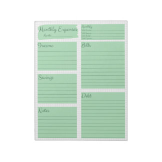 11" x 8,5" Notepad - 40 Seiten Notizblock