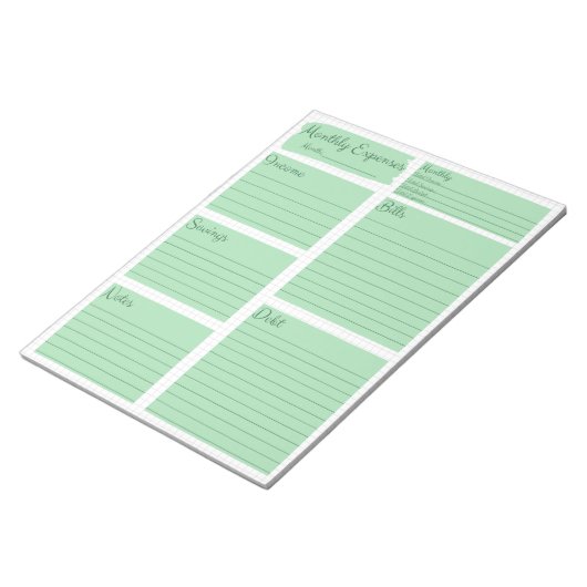 11" x 8,5" Notepad - 40 Seiten Notizblock (angewinkelt)