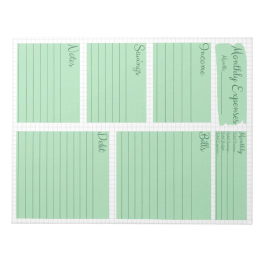 11" x 8,5" Notepad - 40 Seiten Notizblock (Vorderseite)