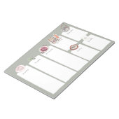 11" x 8,5" Notepad - 40 Seiten Notizblock (angewinkelt)