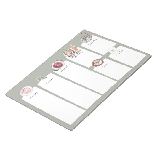 11" x 8,5" Notepad - 40 Seiten Notizblock (angewinkelt)