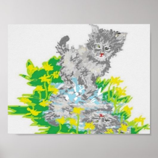 11" x 8,5", Value Poster Paper (Matte) Kitten (Vorne)