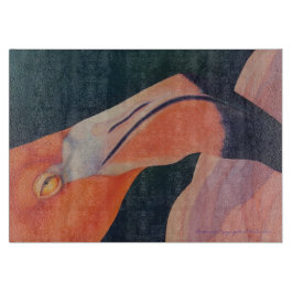 11" x 8" Glasflamingo-Schneidebrett Schneidebrett