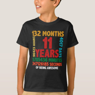11 Year Of Being Awesome 11th Birthday Gift T-Shirt