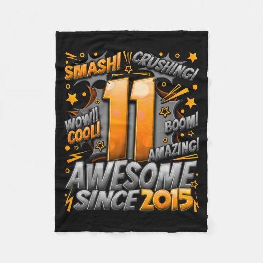 11 Year Old For Boys 11th Birthday Boy 11 Year Old Fleecedecke (Vorderseite)