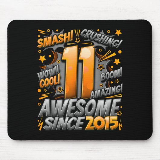 11 Year Old For Boys 11th Birthday Boy 11 Year Old Mousepad (Vorne)