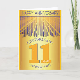 11 Year Sober Anniversary | Golden Ray 12 Step  Karte