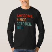 11 Years Old Awesome Since October 2011 11th Bday T-Shirt (Vorderseite)