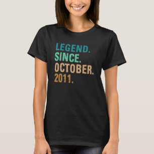 11 Years Old Legend Since October 2011 11th Birth T-Shirt