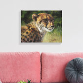 11 Zoll x 14 Zoll Cheetah Canvas Print Leinwanddruck (Insitu (Wohnzimmer))