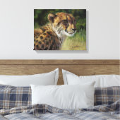 11 Zoll x 14 Zoll Cheetah Canvas Print Leinwanddruck (Insitu (Schlafzimmer))
