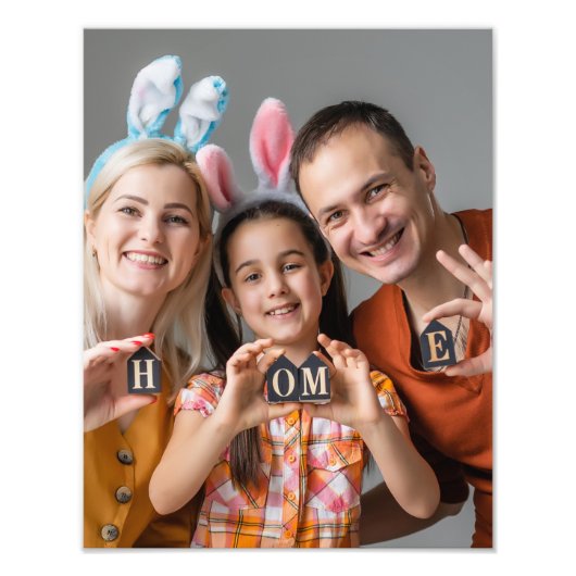 11 Zoll x 14 Zoll Foto Premium Ostersatinendruck (Vorne)