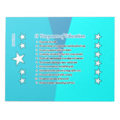 11 Zweck der Bildung Notizblock (Vorderseite)