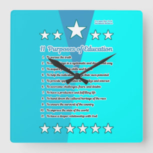 11 Zweck der Bildung Quadratische Wanduhr