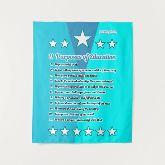 11 Zweck der Bildung Wandteppich (Vorderseite)