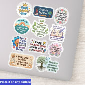 11er-Pack Zitate | Lehrer Dank Sticker