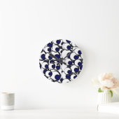 11eyeballs EYEBALLS EYEBALLS BLACK BLUE IRIS WHITE Runde Wanduhr (Zuhause)