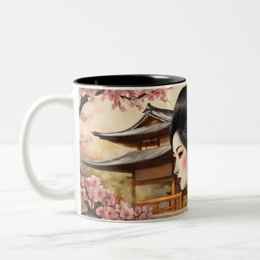 11oz Accent Coffee Tasse, 11oz Kaffeetasse, Japan Zweifarbige Tasse (Links)