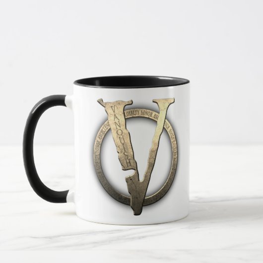 11oz CUSTOM "V" Kaffee Tasse (Links)