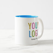 11oz Light Blue Inner Coffee Tasse Name Company Lo (VorderseiteRechts)