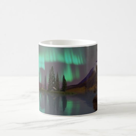 11oz mug with "Aurora Halo" image Kaffeetasse (Mittel)