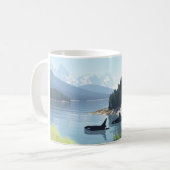 11oz mug with "Orcas in the Inlet" image Kaffeetasse (Vorderseite Links)