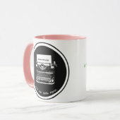 11oz Rosa/Grün Tasse (Vorderseite Links)