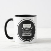 11oz Schwarz/Schwarze Tasse (Links)