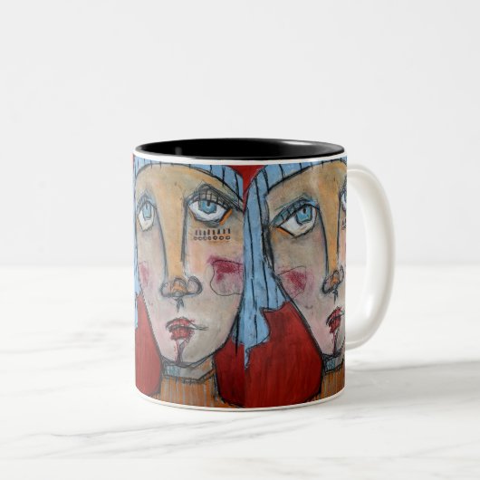 11oz Tasse - Blau (VorderseiteRechts)