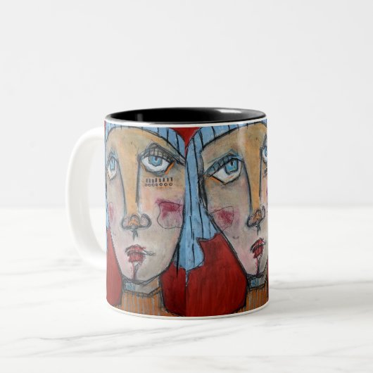 11oz Tasse - Blau (Vorderseite Links)