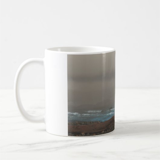 11oz-Tasse mit "Stony Beach"-Bild Kaffeetasse (Links)