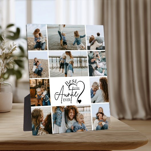 11Personalized Best Aunt Photo Collage Fotoplatte