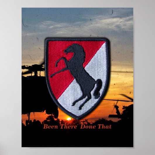 11th acr Cavalry Air Cav Vetereans Vets Patch Poster (Vorne)
