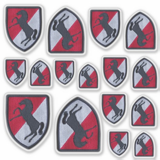 11th Amored Cavalry Regiment Fort Meade Contour Aufkleber (Vorderseite)