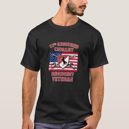11th Armored Cavalry Regiment Veteran (Front Desig T-Shirt (Vorderseite)