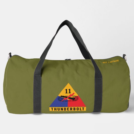 11th Armored "Thunderbolb" Division Custom Duffle Bag (Vorderseite)