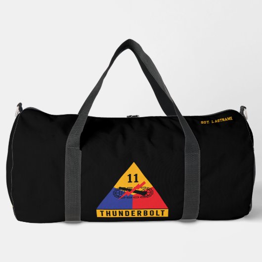 11th Armored "Thunderbolb" Division Custom Duffle Bag (Vorderseite)