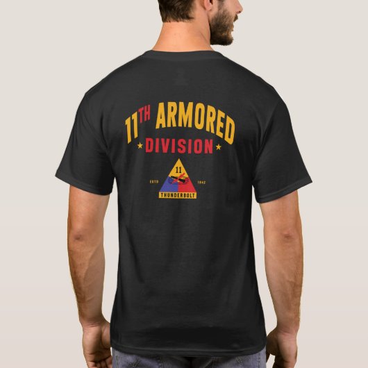 11th Armored "Thunderbolb" Division Custom T-Shirt (Rückseite)